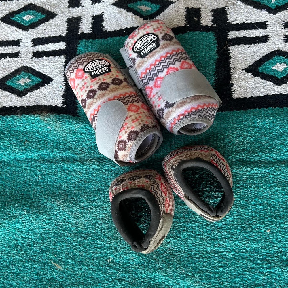 Weaver Prodigy Horse Boots & Bells with Aztec Pattern